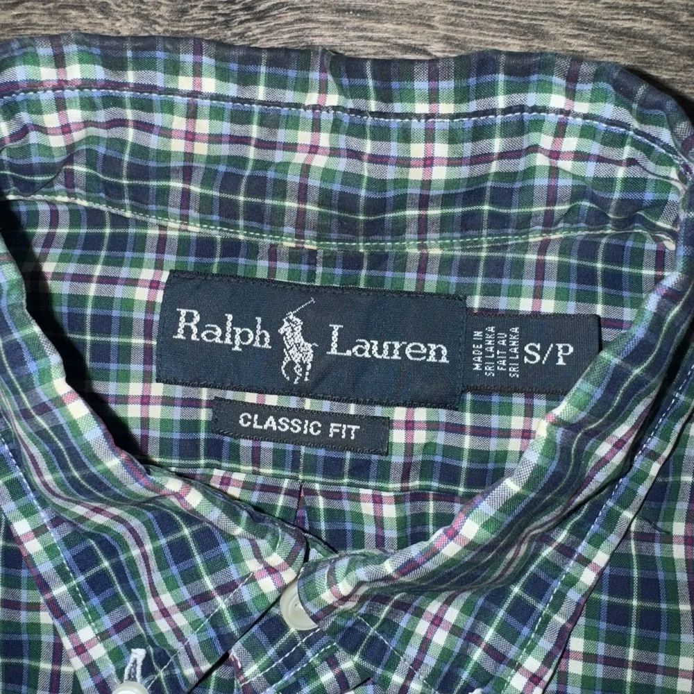 Polo Ralph Lauren Oxford Multicolor Plaid Blue Pony Cotton Button Down Shirt S/P